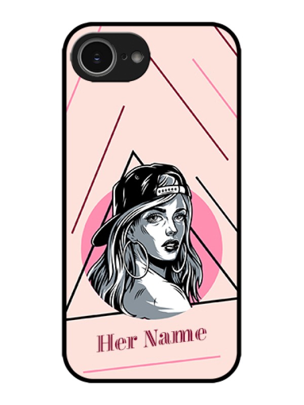 Custom Apple iPhone 16e Custom Metal Phone Case - Rockstar Girl Design