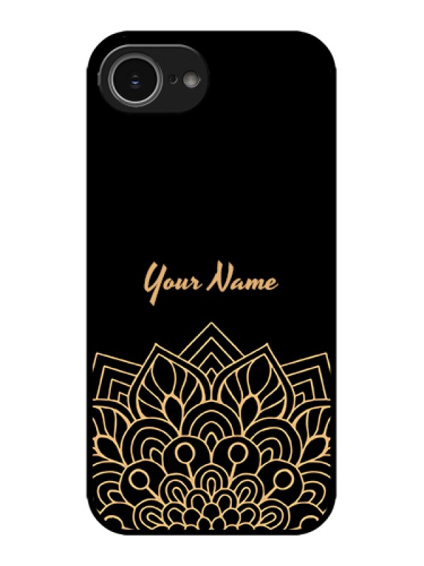 Custom Apple iPhone 16e Custom Metal Phone Case - Golden Mandala Design