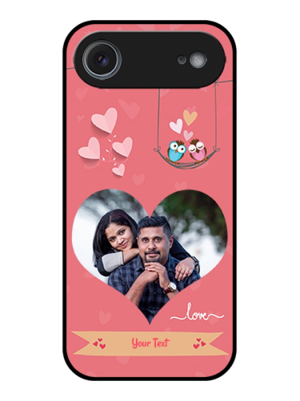 Custom Apple iPhone 17 Air Custom Metal Phone Case - Peach Color Love Design