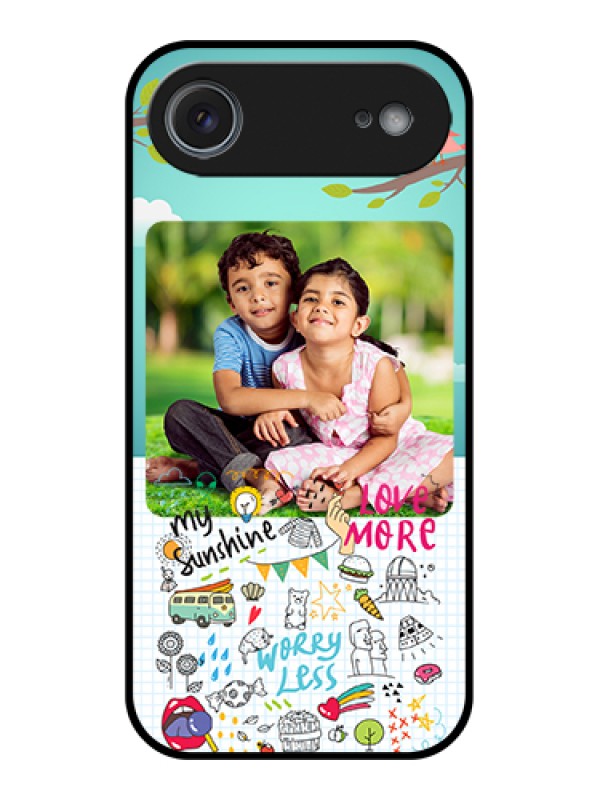 Custom Apple iPhone 17 Air Custom Metal Phone Case - Doodle Love Design