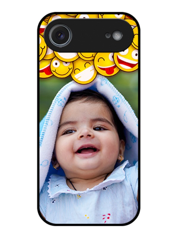 Custom Apple iPhone 17 Air Custom Metal Phone Case - With Smiley Emoji Design