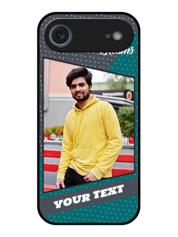 Custom Apple iPhone 17 Air Custom Metal Phone Case - Background Pattern Design With Quote