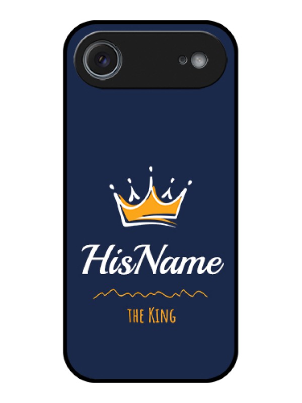 Custom Apple iPhone 17 Air Custom Metal Phone Case - King With Name Design