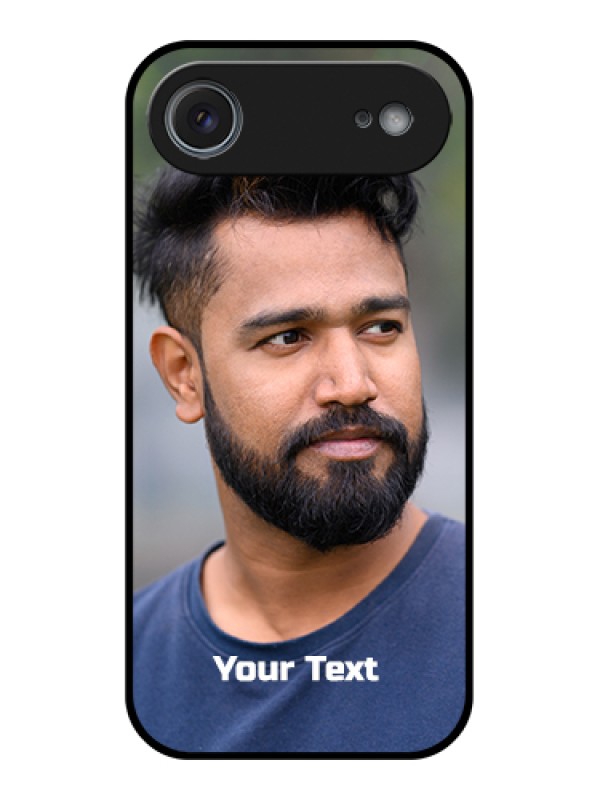 Custom Apple iPhone 17 Air Custom Metal Phone Case - Photo With Text Design