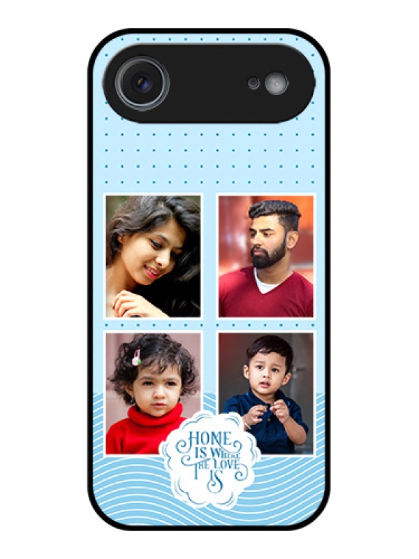 Custom Apple iPhone 17 Air Custom Metal Phone Case - Cute Love Quote With 4 Pic Upload Design