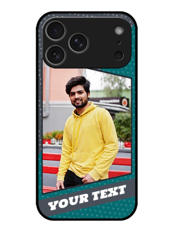 Custom Apple iPhone 17 Pro Max Custom Metal Phone Case - Background Pattern Design With Quote