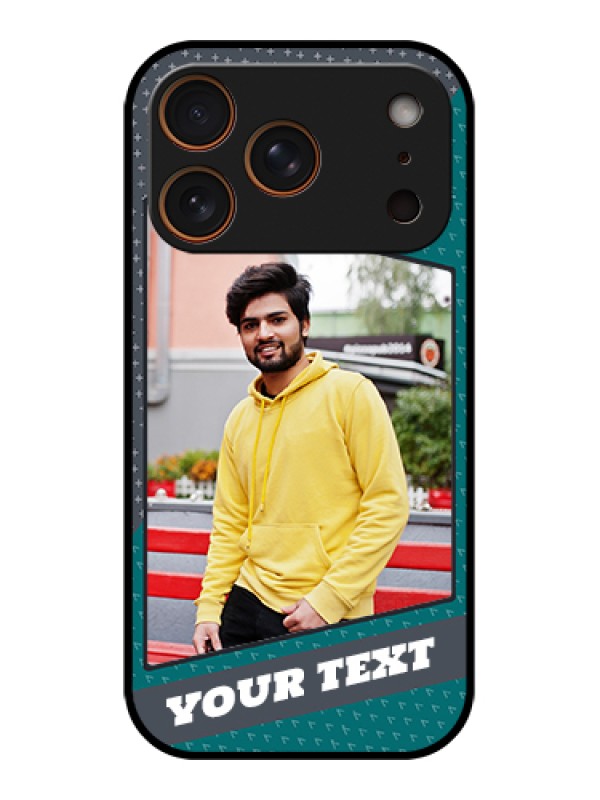 Custom Apple iPhone 17 Pro Custom Metal Phone Case - Background Pattern Design With Quote