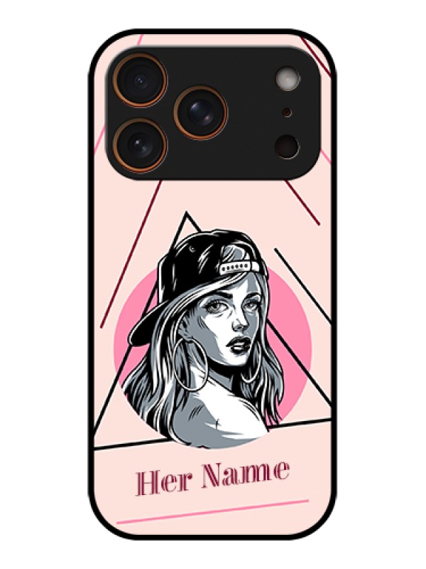 Custom Apple iPhone 17 Pro Custom Metal Phone Case - Rockstar Girl Design
