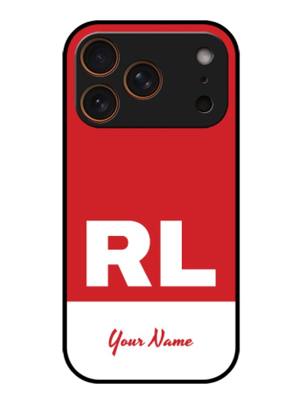 Custom Apple iPhone 17 Pro Custom Metal Phone Case - Dual Tone Custom Text Design
