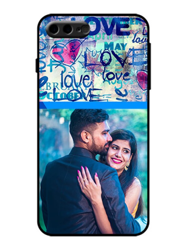 Custom iPhone 7 Plus Custom Metal Phone Case - Colorful Love Design