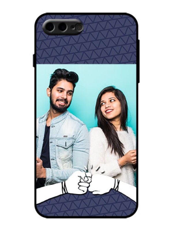 Custom iPhone 7 Plus Custom Metal Phone Case - With Best Friends Design