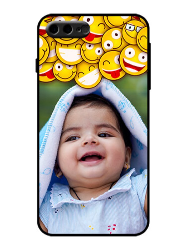 Custom iPhone 7 Plus Custom Metal Phone Case - With Smiley Emoji Design