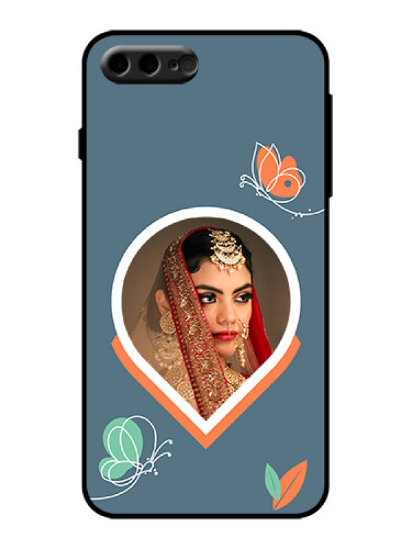 Custom iPhone 7 Plus Custom Metal Phone Case - Droplet Butterflies Design