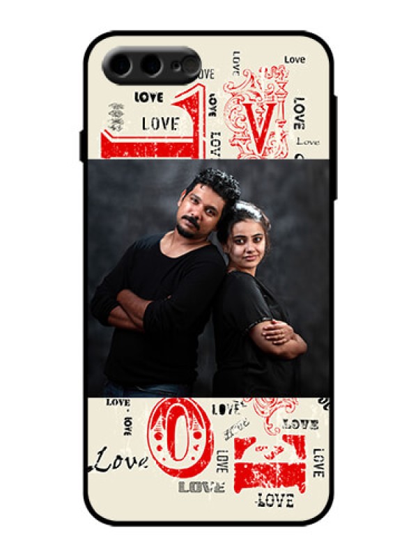 Custom iPhone 8 Plus Custom Metal Phone Case - Trendy Love Design Case