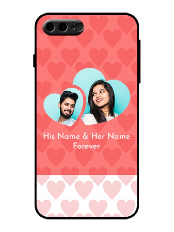 Custom iPhone 8 Plus Custom Metal Phone Case - Couple Pic Upload Design