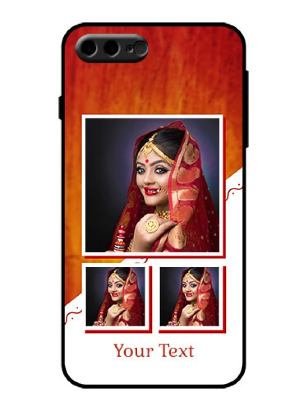 Custom iPhone 8 Plus Custom Metal Phone Case - Wedding Memories Design