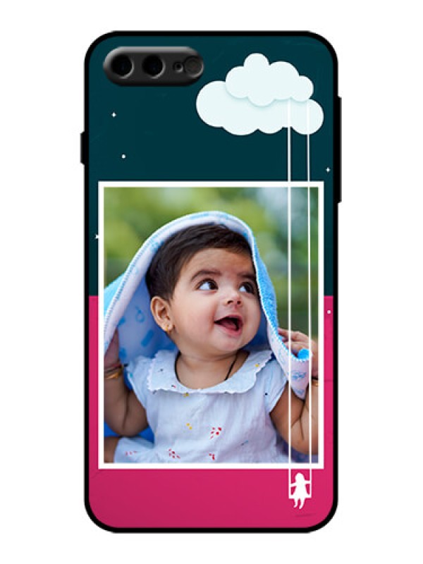 Custom iPhone 8 Plus Custom Metal Phone Case - Cute Girl With Cloud Design