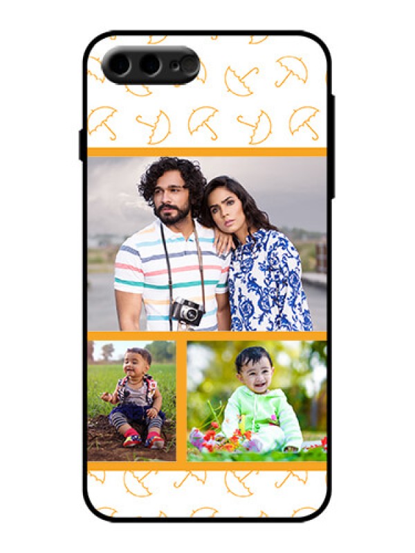 Custom iPhone 8 Plus Custom Metal Phone Case - Yellow Pattern Design