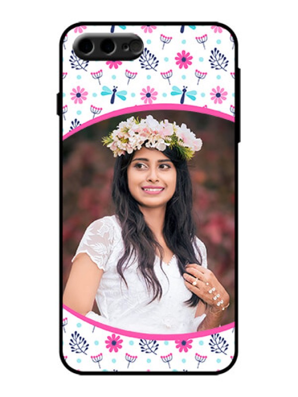 Custom iPhone 8 Plus Custom Metal Phone Case - Colorful Flower Design