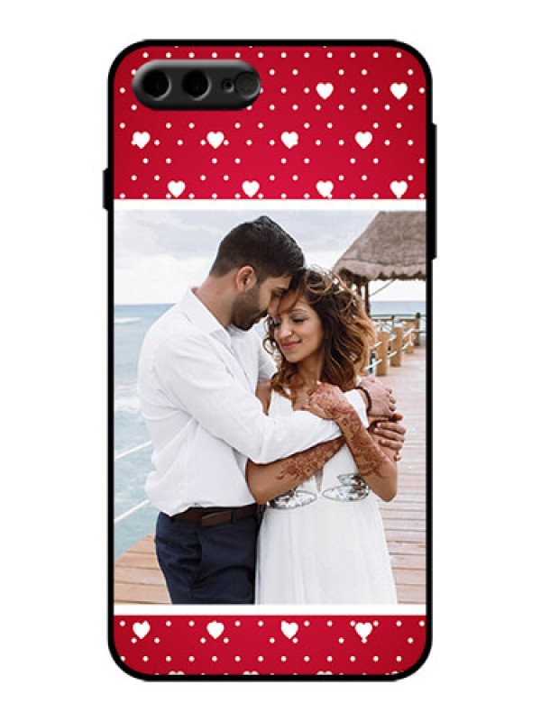Custom iPhone 8 Plus Custom Metal Phone Case - Hearts Mobile Case Design