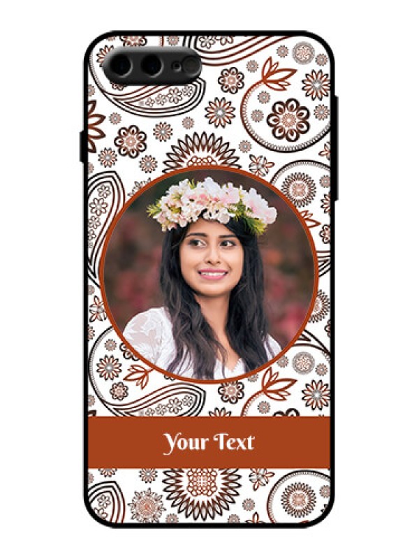 Custom iPhone 8 Plus Custom Metal Phone Case - Abstract Flower Design
