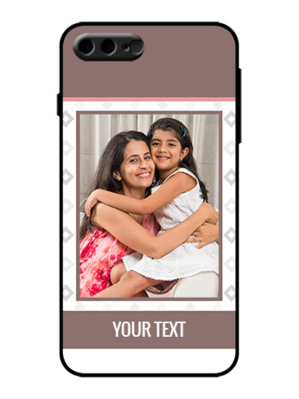 Custom iPhone 8 Plus Custom Metal Phone Case - Simple Diamond Design