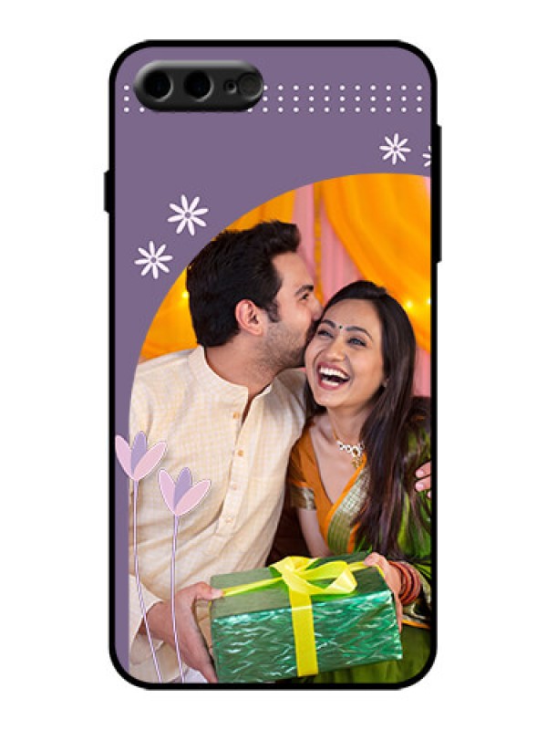 Custom iPhone 8 Plus Custom Metal Phone Case - Lavender Flowers Design