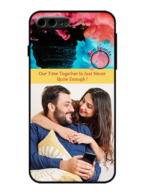 Custom iPhone 8 Plus Custom Metal Phone Case - Quote With Acrylic Painting Design
