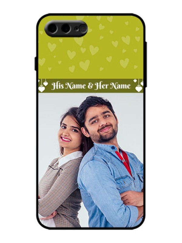 Custom iPhone 8 Plus Custom Metal Phone Case - You and Me Heart Design