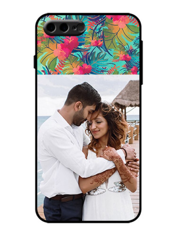 Custom iPhone 8 Plus Custom Metal Phone Case - Watercolor Floral Design
