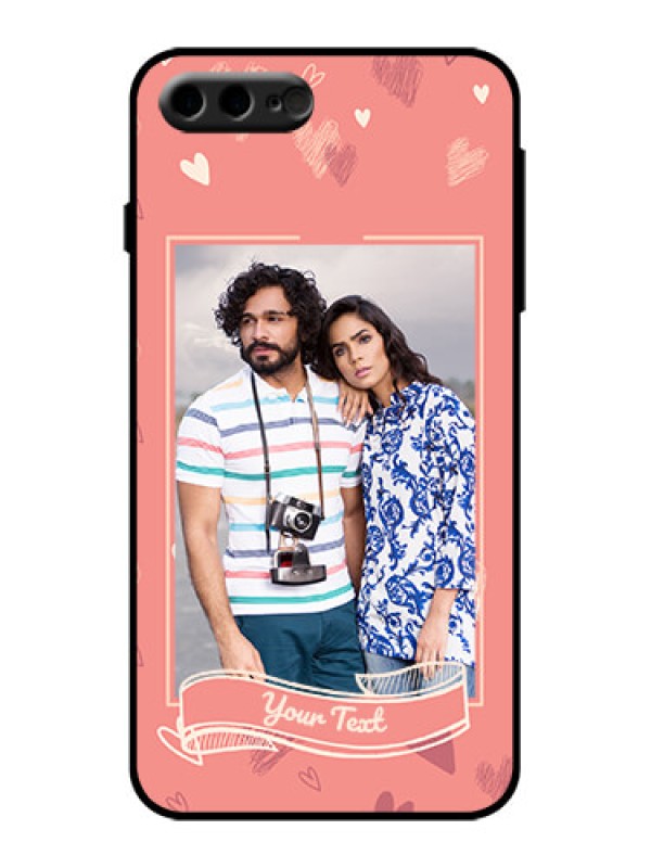 Custom iPhone 8 Plus Custom Metal Phone Case - Love Doodle Art Design