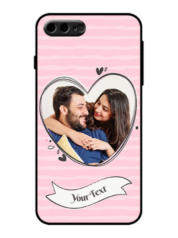Custom iPhone 8 Plus Custom Metal Phone Case - Vintage Heart Design