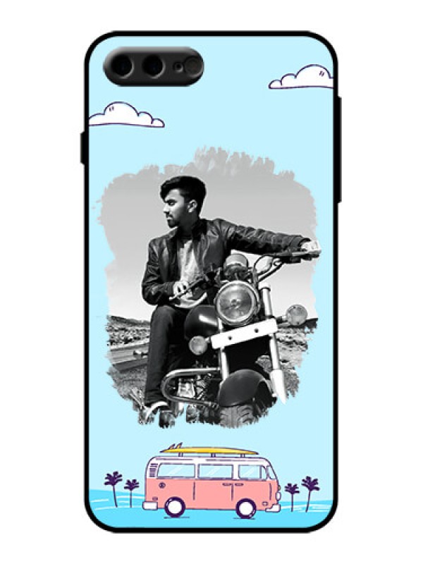 Custom iPhone 8 Plus Custom Metal Phone Case - Travel and Adventure Design