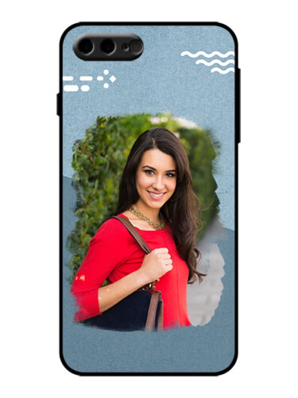 Custom iPhone 8 Plus Custom Metal Phone Case - Grunge Line Art Design