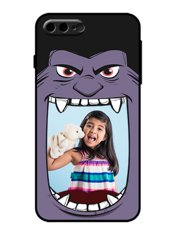 Custom iPhone 8 Plus Custom Metal Phone Case - Angry Monster Design