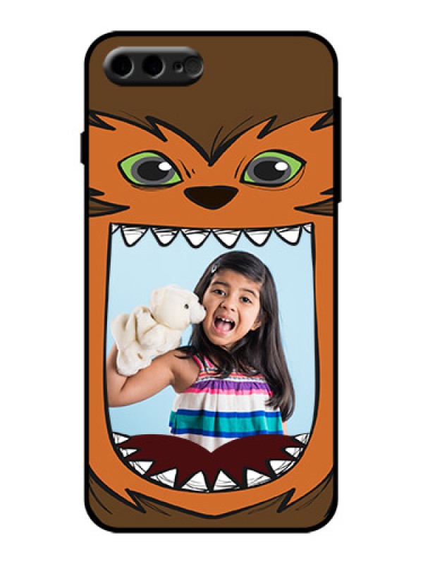 Custom iPhone 8 Plus Custom Metal Phone Case - Owl Monster Back Case Design