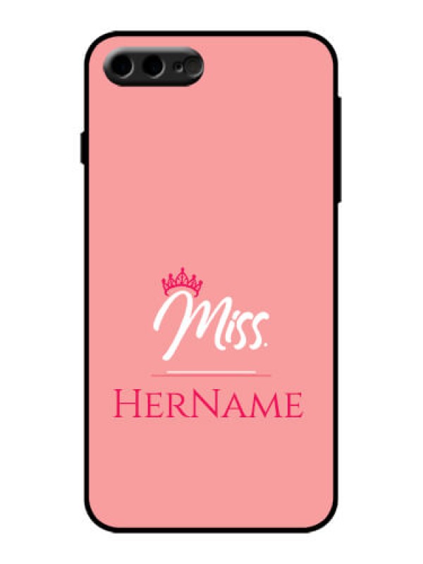 Custom iPhone 8 Plus Custom Metal Phone Case - Mrs With Name Design
