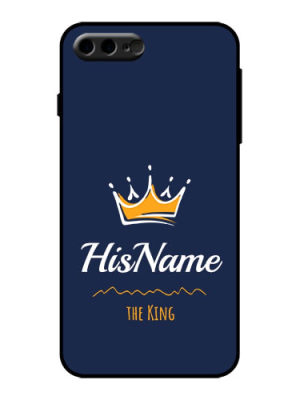 Custom iPhone 8 Plus Custom Metal Phone Case - King With Name Design