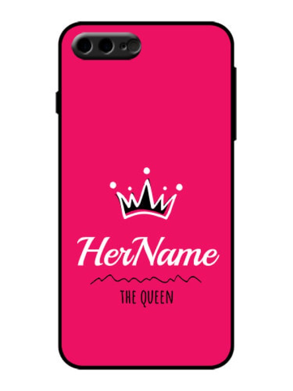 Custom iPhone 8 Plus Custom Metal Phone Case - Queen With Name Design