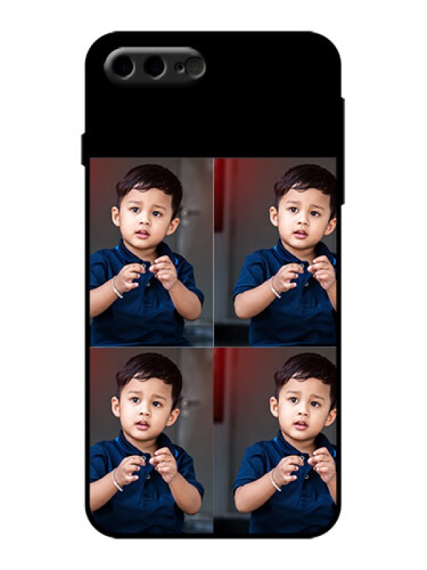 Custom iPhone 8 Plus Custom Metal Phone Case - 4 Image Holder Design