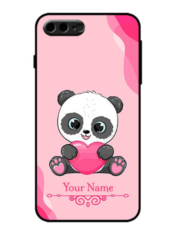 Custom iPhone 8 Plus Custom Metal Phone Case - Cute Panda Design