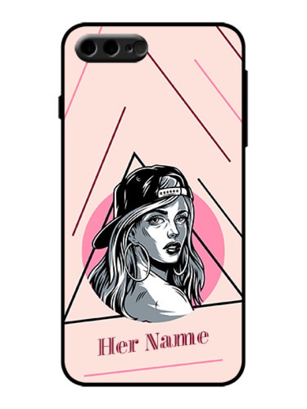 Custom iPhone 8 Plus Custom Metal Phone Case - Rockstar Girl Design