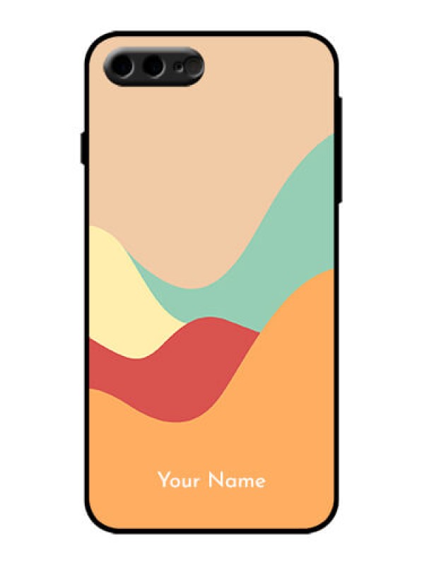 Custom iPhone 8 Plus Custom Metal Phone Case - Ocean Waves Multi - Colour Design