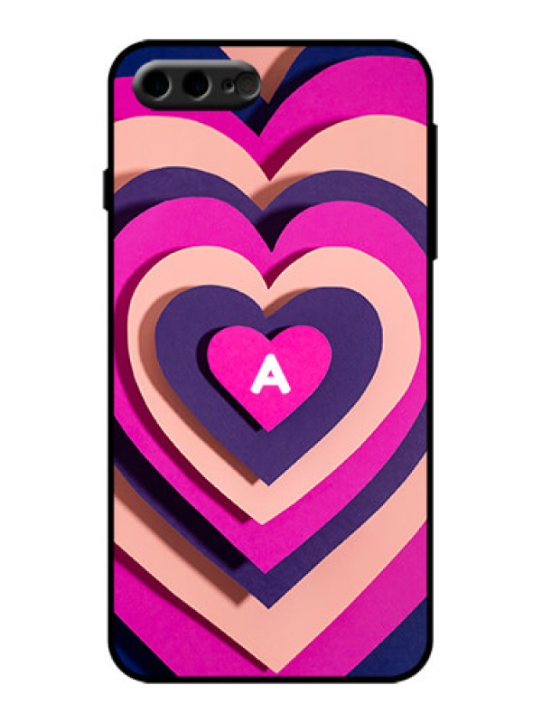 Custom iPhone 8 Plus Custom Metal Phone Case - Cute Heart Pattern Design