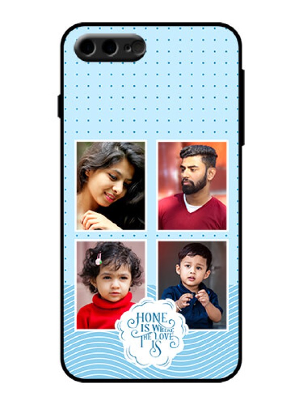 Custom iPhone 8 Plus Custom Metal Phone Case - Cute Love Quote With 4 Pic Upload Design
