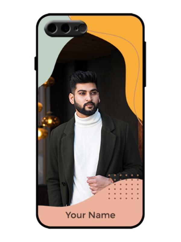 Custom iPhone 8 Plus Custom Metal Phone Case - Tri - Coloured Overlay Design