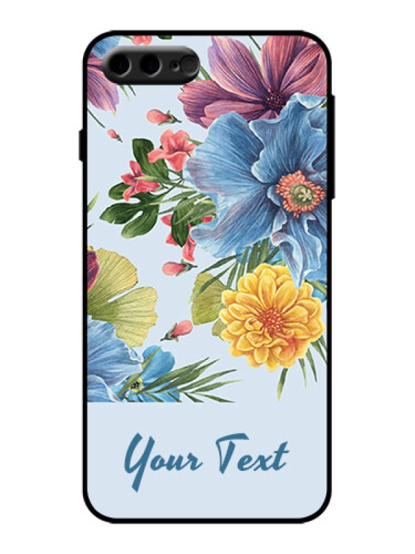 Custom iPhone 8 Plus Custom Metal Phone Case - Stunning Watercolored Flowers Painting Design
