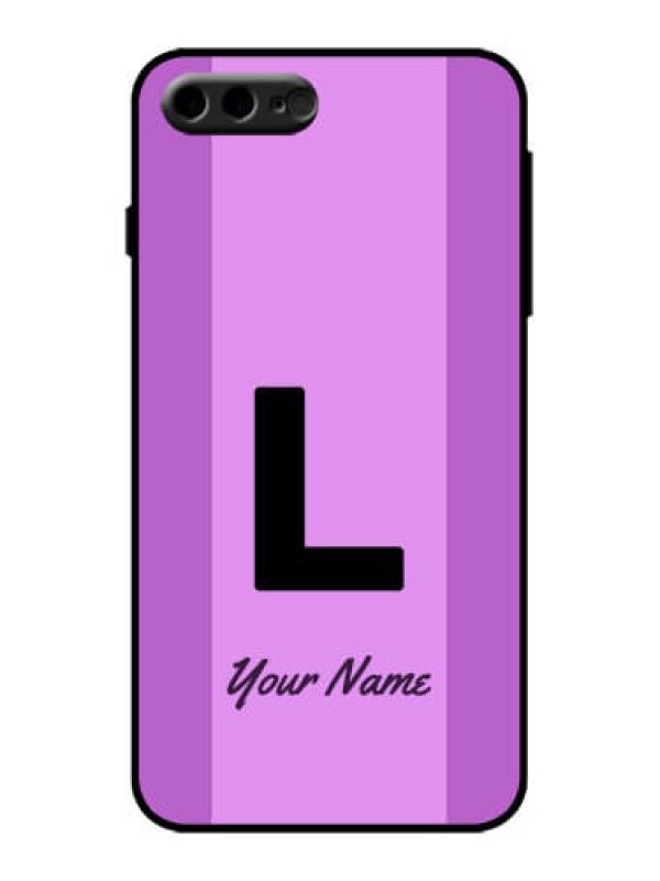 Custom iPhone 8 Plus Custom Metal Phone Case - Tricolor Custom Text Design