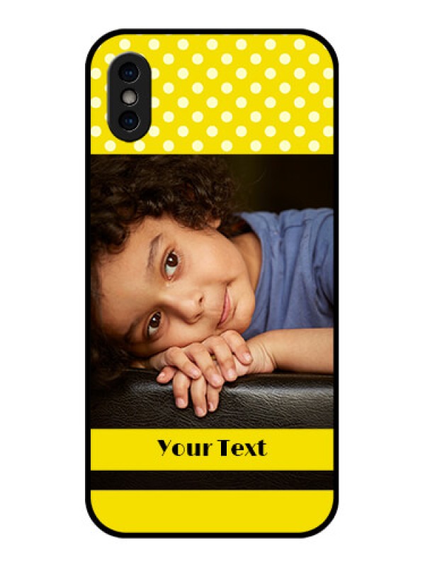 Custom iPhone XS Custom Metal Phone Case - Bright Yellow Case Design