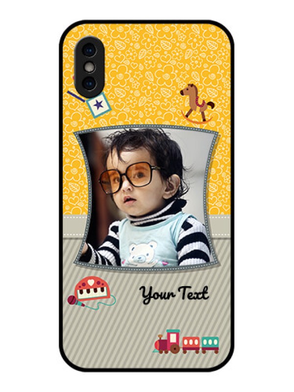 Custom iPhone XS Custom Metal Phone Case - Baby Picture Upload Design